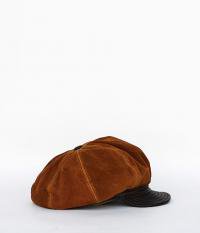  THE SUPERIOR LABOR Leather Newsboy Cap [brown]