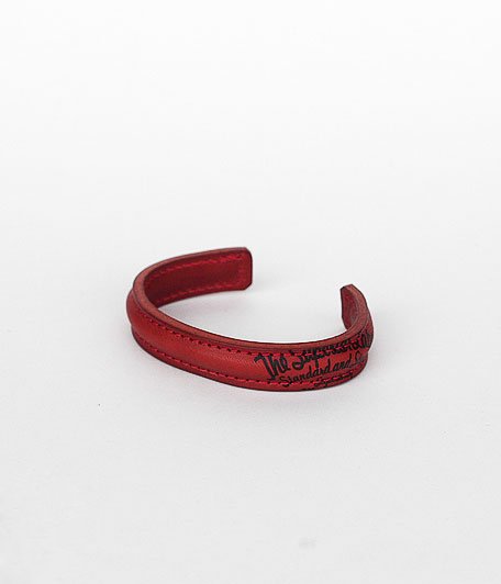  THE SUPERIOR LABOR Leather Bangle [red]