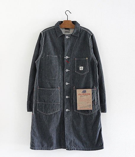  ANACHRONORM Reading Black Chambray Work Shop Coat [One Wash]