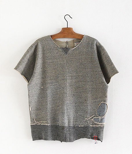  ANACHRONORM Reading Damaged Cut-off Melange Sweater [Hard Damaged]