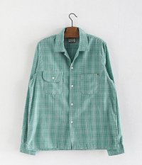  ANACHRONORM Reading Check Open Collar Shirts [GREEN]