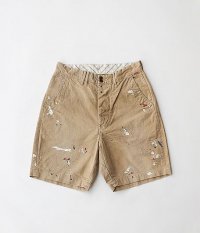  ANACHRONORM Clothing Damaged Chino Work Trouser Shorts [BEIGE]