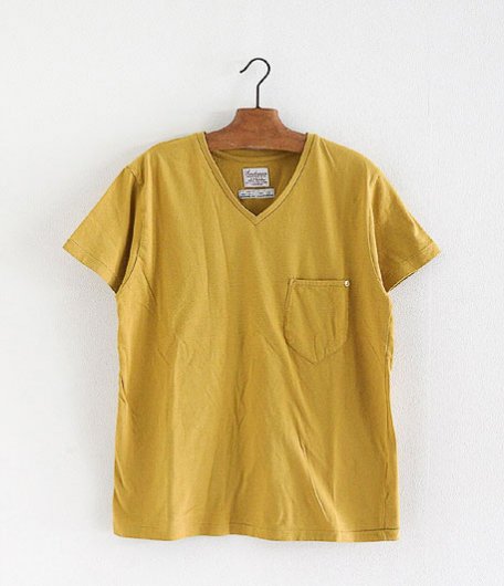  ANACHRONORM Clothing V Neck Pocket T-shirts [MUSTARD]