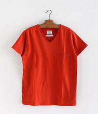  ANACHRONORM Clothing V Neck Pocket T-shirts [RED]