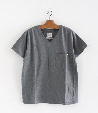  ANACHRONORM Clothing V Neck Pocket T-shirts [CHARCOAL]