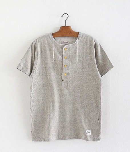  ANACHRONORM Clothing Basic Henley Neck S/S T-shirt [GRAY]