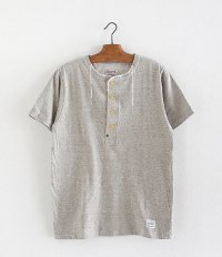  ANACHRONORM Clothing Basic Henley Neck S/S T-shirt [GRAY]