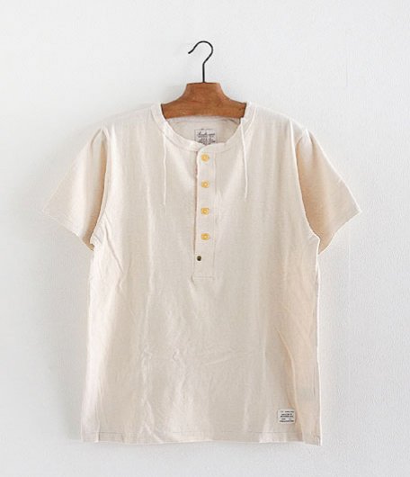  ANACHRONORM Clothing Basic Henley Neck S/S T-shirt [OFF WHITE]