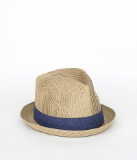  ANACHRONORM Clothing Straw Braid Hat [INDIGO RIBBON]