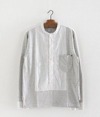  ANACHRONORM Clothing Bosom Henly Neck L/S T-shirt [YELLOW STRIPE]