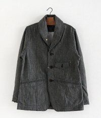  ANACHRONORM Clothing Twist Yarn Herringbone Work Shawl Jacket [BLACK]