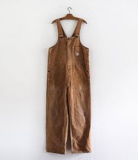  ANACHRONORM Reading Brown Duck Zipper-Fly Overalls [Damaged Wash]