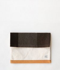  ANACHRONORM Clothing Patchwork Wool Clutch Bag [BROWN]