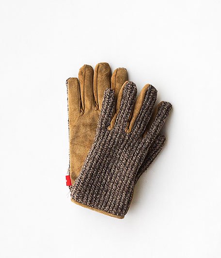  ANACHRONORM Clothing Suede Knit Glove [BROWN]