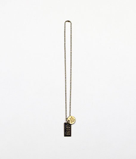  ANACHRONORM Reading Licence Plate Brass Pendant [BLACK]