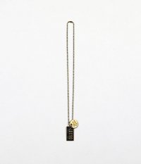  ANACHRONORM Reading Licence Plate Brass Pendant [BLACK]