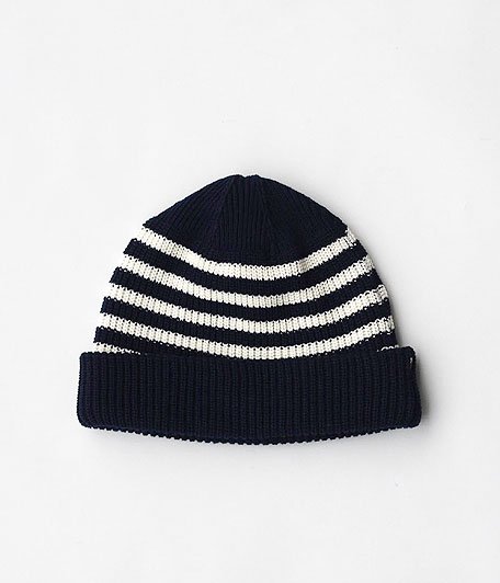  ANACHRONORM Clothing COTTON  Border Basic Knit Cap [NAVYWHITE]