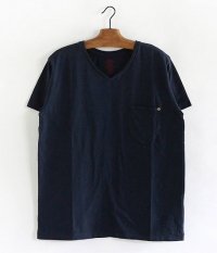  ANACHRONORM Standard V Neck Pocket T-shirt [NAVY]