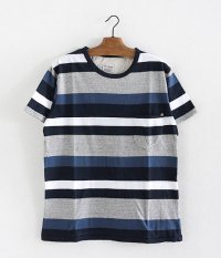  ANACHRONORM Clothing Border Pocket T-shirt [NAVY]