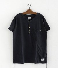  ANACHRONORM Clothing V Neck Henley T-Shirt [BLACK]