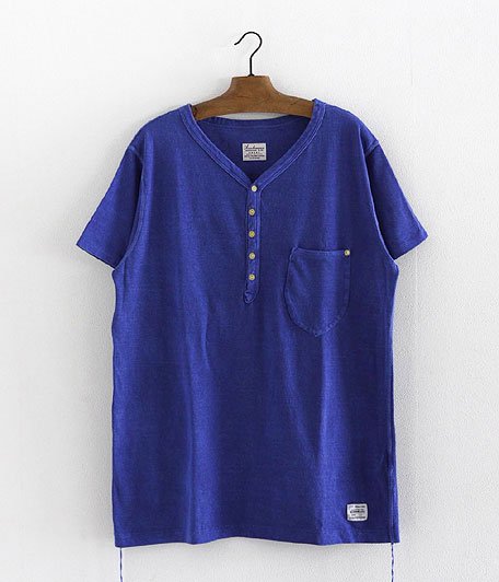  ANACHRONORM Clothing V Neck Henley T-Shirt [BLUE]
