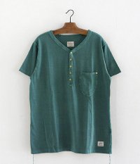  ANACHRONORM Clothing V Neck Henley T-Shirt [EMERALD]