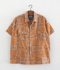  ANACHRONORM Clothing Bandana Open Collar S/S Shirt [ORANGE]