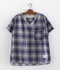  ANACHRONORM Clothing V Neck S/S Shirt Boxfit [PURPLE PL]