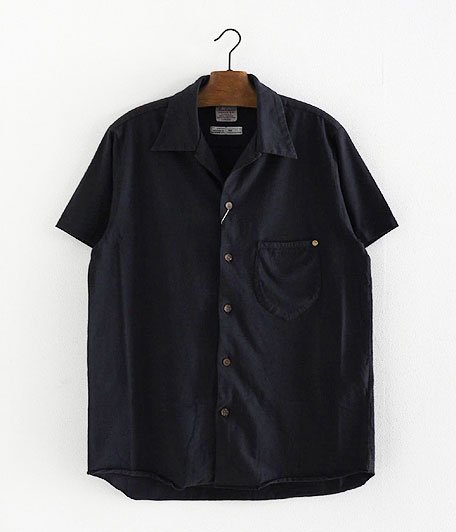  ANACHRONORM Clothing Knit Open Collar S/S Shirt [BLACK]