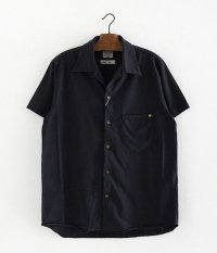  ANACHRONORM Clothing Knit Open Collar S/S Shirt [BLACK]