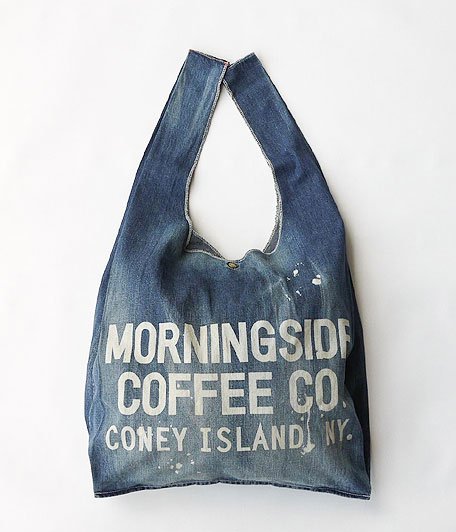  ANACHRONORM Reading MORNINGSIDE COFFEE Beans Bag [Damaged Wash / INDIGO]