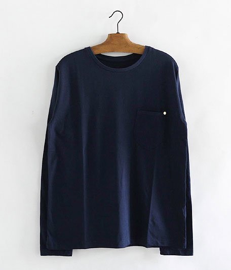  ANACHRONORM Standard C Neck Pocket  L/S T-shirt [NAVY]