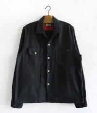  ANACHRONORM Reading Pin Check Open Collar Shirt [BLACK]