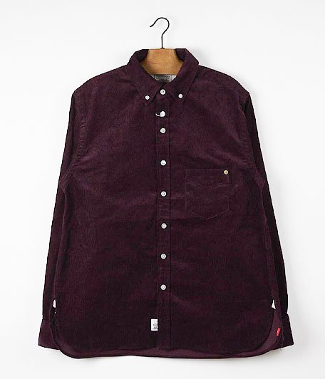  ANACHRONORM Clothing 14W Corduroy B.D Shirt [BORDEAUX]