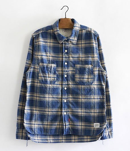  ANACHRONORM Clothing Flannel Check Work Shirt [BLUE]