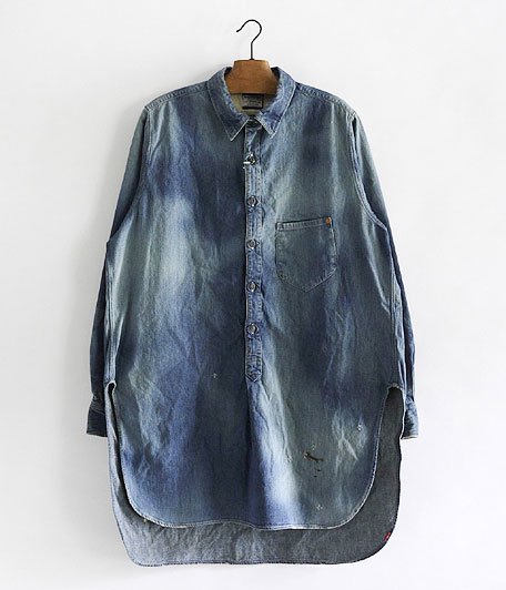 ANACHRONORM Reading Denim Pullover Long Shirt [Hard Wash] - Fresh