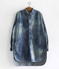  ANACHRONORM Reading Denim Pullover Long Shirt [Hard Wash]