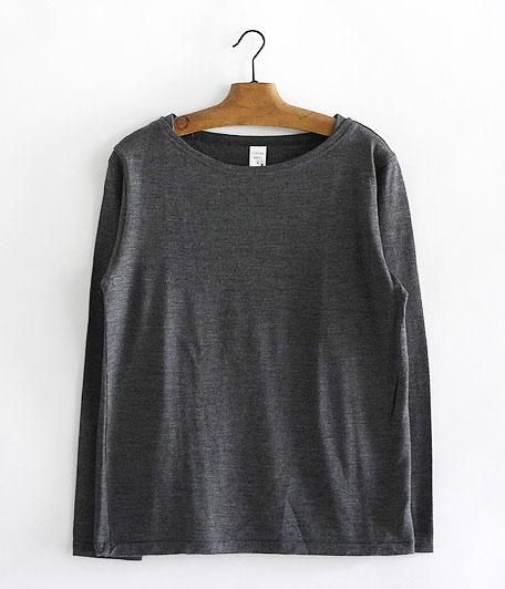  JIGSAW WOOL JERSEY L/S BOAT NECK T-SHIRT [GRAY]