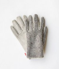  ANACHRONORM Clothing Suede Mix Knit Glove [GRAY]