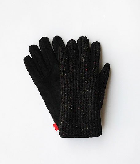  ANACHRONORM Clothing Suede Mix Knit Glove [BLACK]