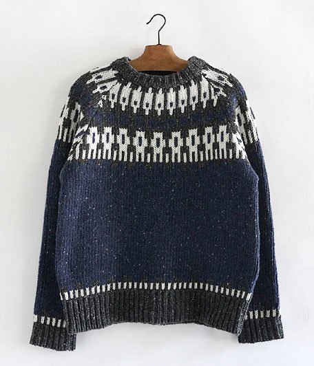  ANACHRONORM Clothing Jacquard Nordic Sweater [MIDNIGHT BLUE]