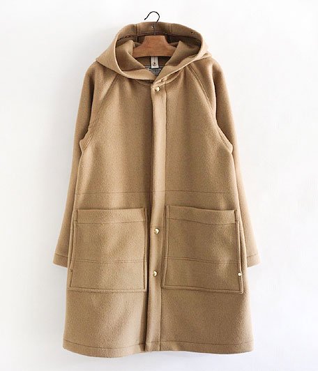  ANACHRONORM Clothing Wool Mosser Hooded Bench Coat [CAMEL]