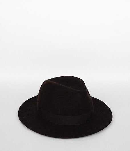  Chapeaugraphy RADICAL Long Brim Felt Hat [BROWN]