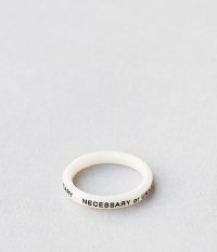  NECESSARY or UNNECESSARY BUTTON RING 2 INK [WHITE]