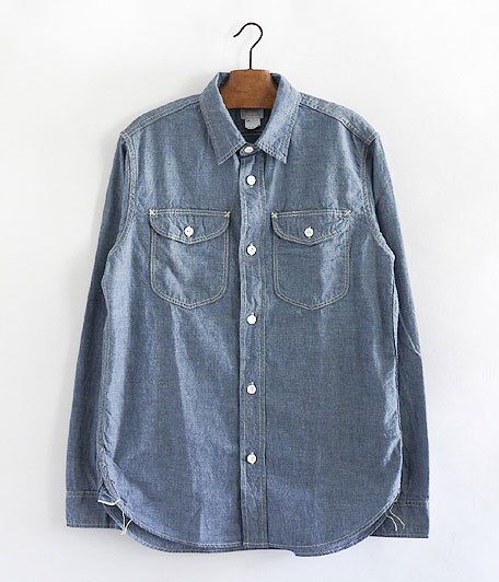  WORKERS Acorn Work Shirt [BLUE CHAMBRAY]