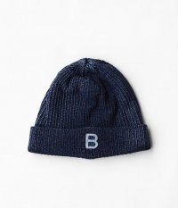  ANACHRONORM BEAT Initial Knit Cap By DECHO [INDIGO 