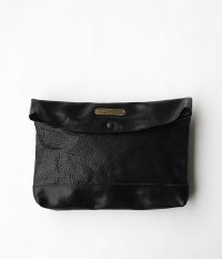  THE SUPERIOR LABOR Leather Clutch Bag [black]