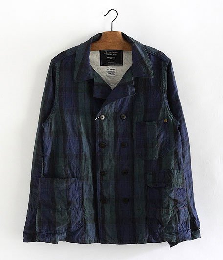  ANACHRONORM Linen Check W-Work Jacket [BLACK WATCH]