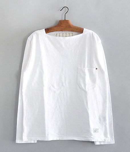  ANACHRONORM Slab Jersey Boat Neck L/S Tee [WHITE]