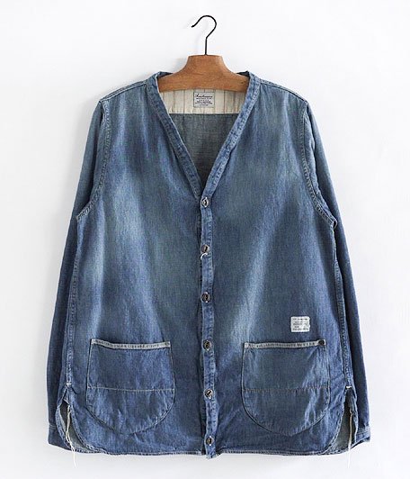  ANACHRONORM Zimbabwe Denim Shirts-Cardigan [INDIGO / Hard Wash]